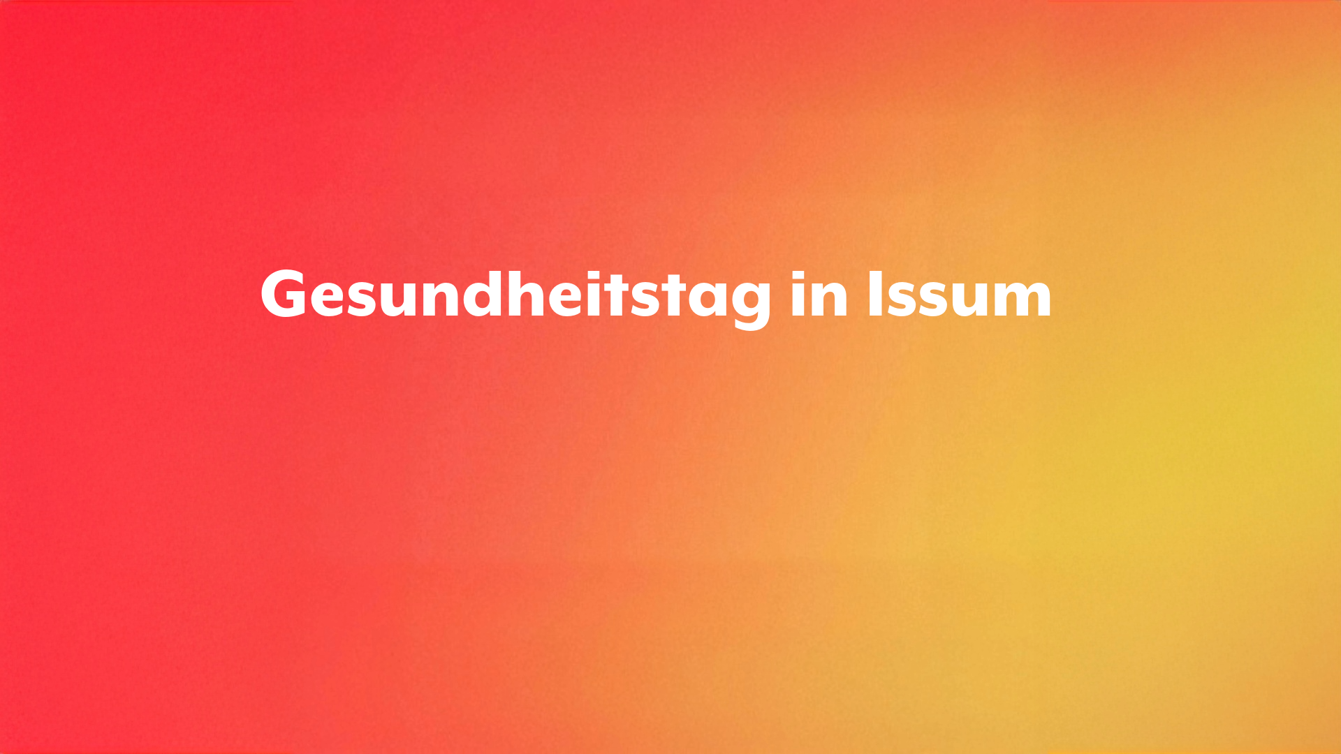 Gesundheitstag in Issum, bunte Farben